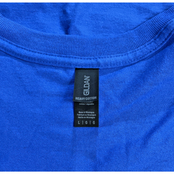 Wicked Couldn't Be Lovelier Blue T-Shirt Size Large Floral - Picture 4 of 4